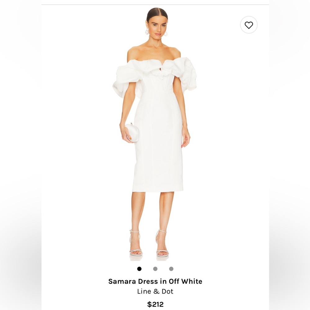 Line and dot Samara dress in off white size M